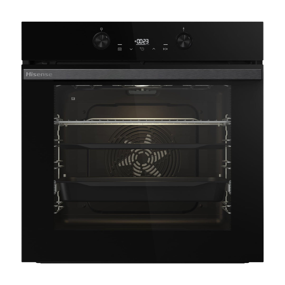 Horno Hisense BI64223EPBG pirolítico de 78 l, cristal negro