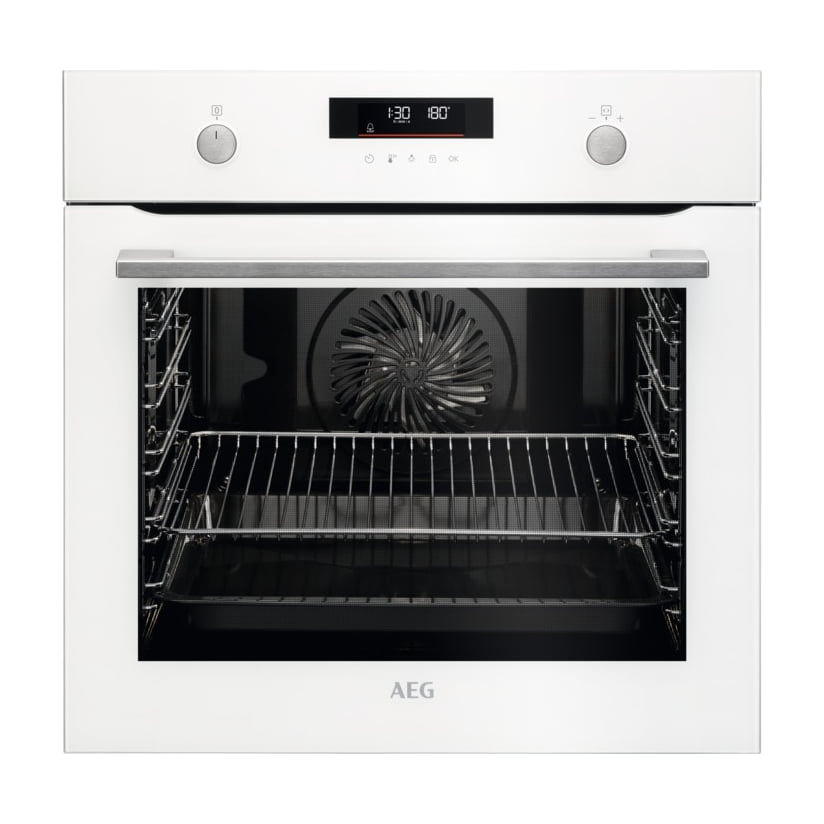 Horno multifunción AEG BPS535160W pirolítico de 71 l, cristal blanco