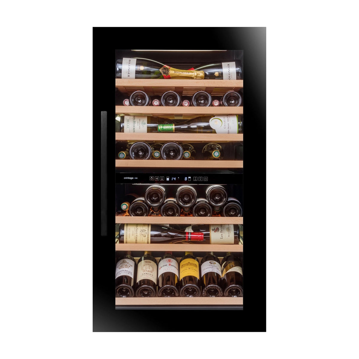 Vinoteca integrable Avintage AVI105G2, doble zona y 62 botellas